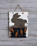 Upcycled Cardboard Bunny & Carrot Crate Wall Hanger – Farmhouse Easter Decor