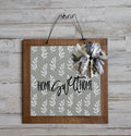 Home Sweet Home Wood Wall Hanging – Farmhouse Botanical Decor