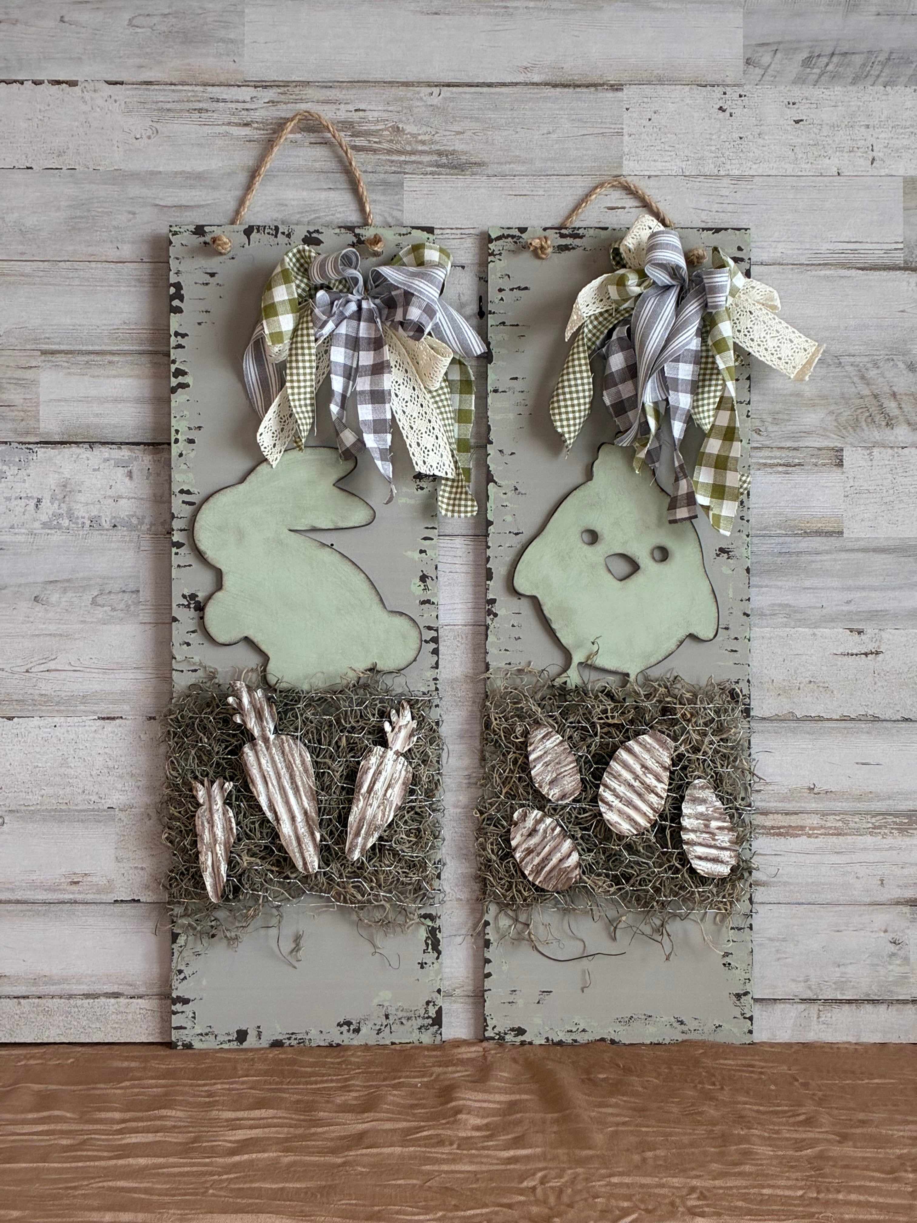 Sage Chick Chippy Wood Wall Hanging – Farmhouse Spring & Nursery Decor