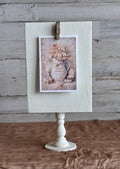 Whitewashed Wood Pedestal Picture Holder