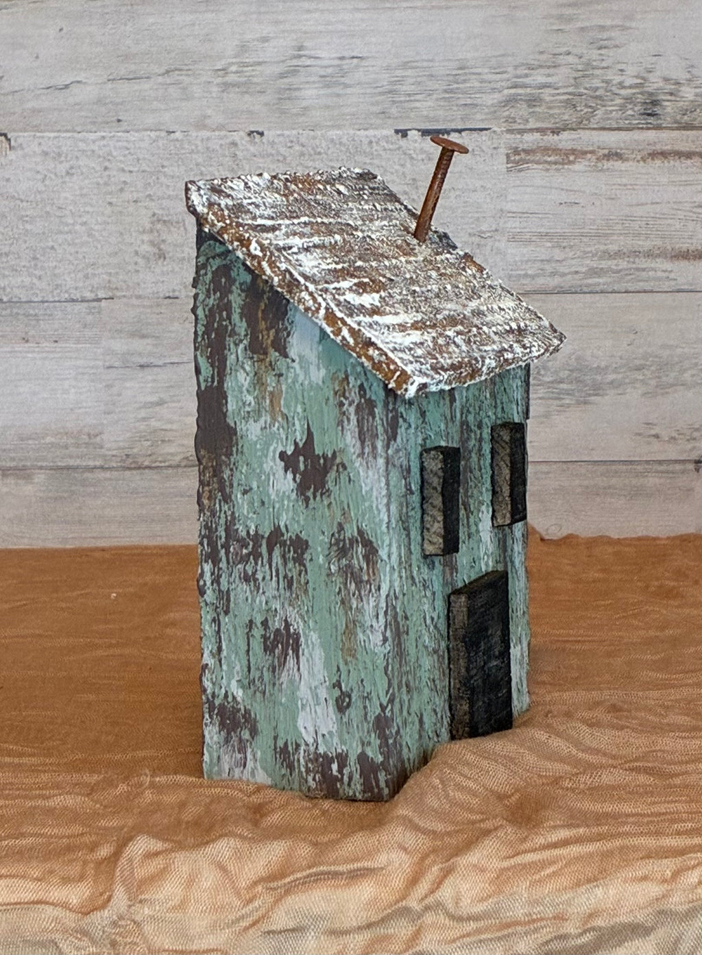 Rustic Farmhouse Cottage – Sage Green & Silver, Medium