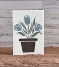 Tulip Bouquet Stencil Wood Sign – Farmhouse Floral Decor