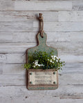 Floral Decorative Board Wall Hanger – Sheet Music, Burlap Pocket & Faux Greenery