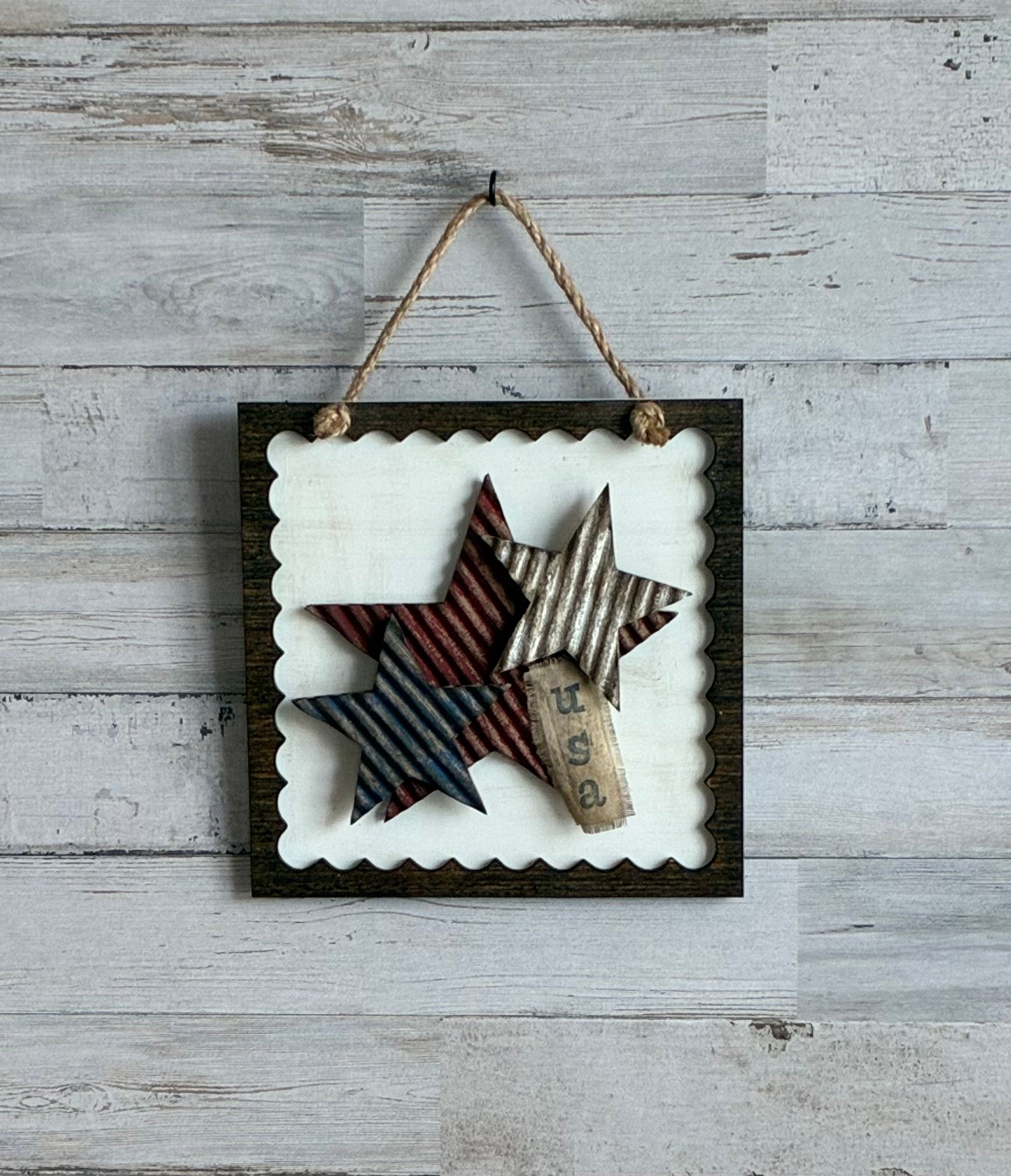 USA Triple Star Wall Hanging