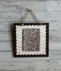 Floral Stencil Wall Hanging | Script & Walnut